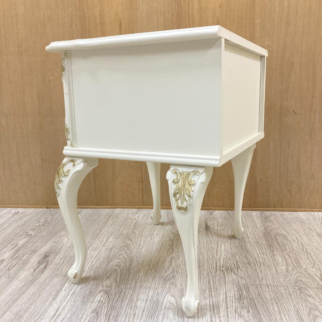 姫系　猫脚　サイドチェスト　ナイトテーブル　ロココ調　B