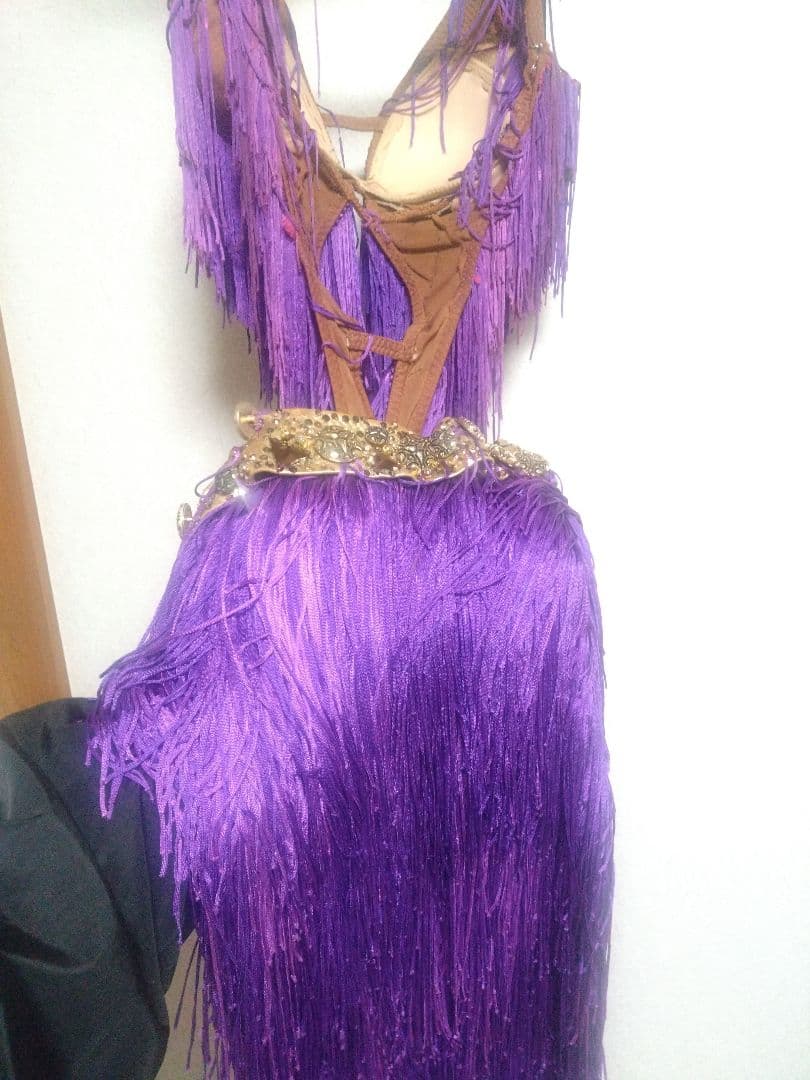 最終値下げ→紫色フリンジドレスとアクセサリーセット