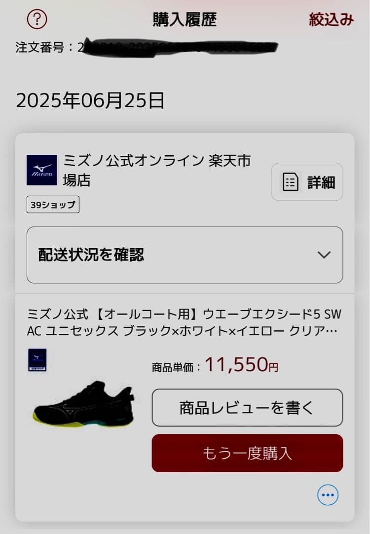 ミズノ　ウエーブエクシード5 AC 27.5cm