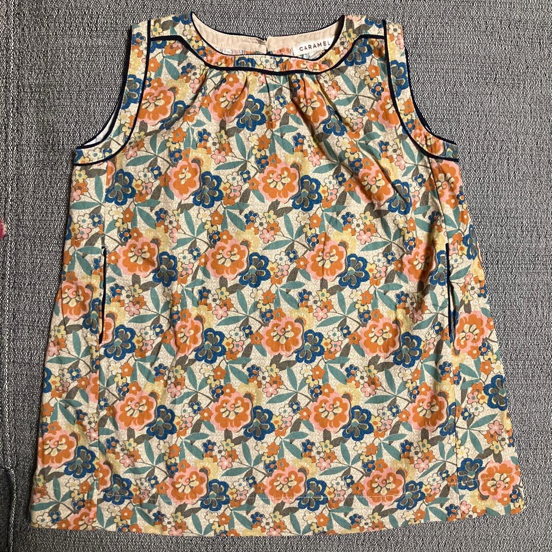 caramel 2y VINTEGE FLAWER ワンピース