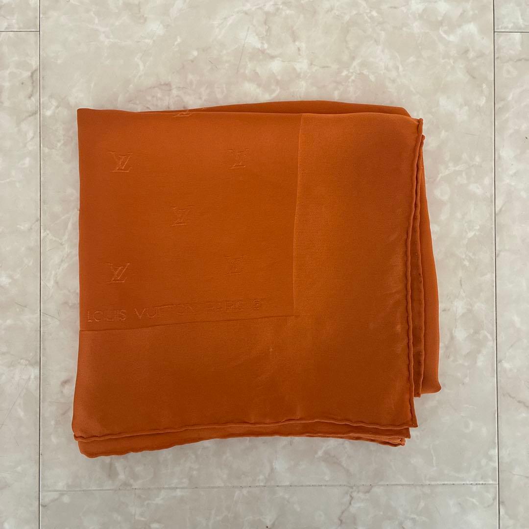 ルイ・ヴィトン オレンジ シルクスカーフ