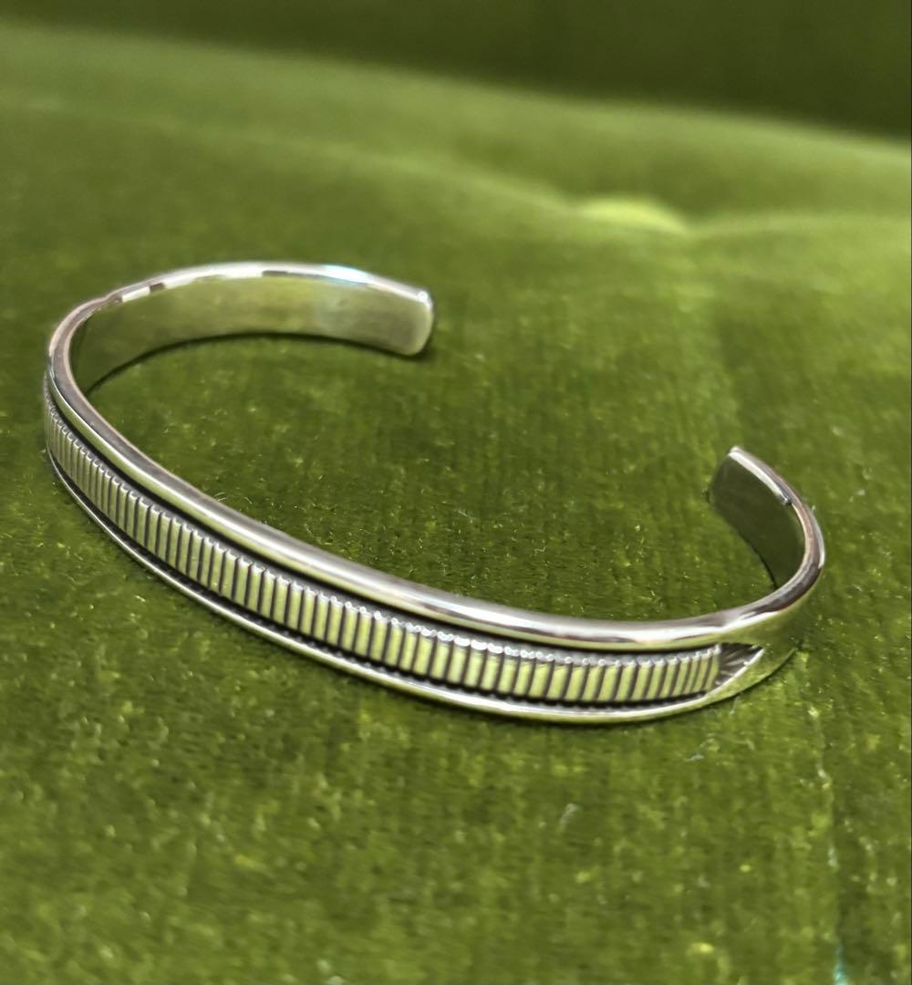 ナバホ族★ブルースモーガン バングル　Sterling Silver スタンプ