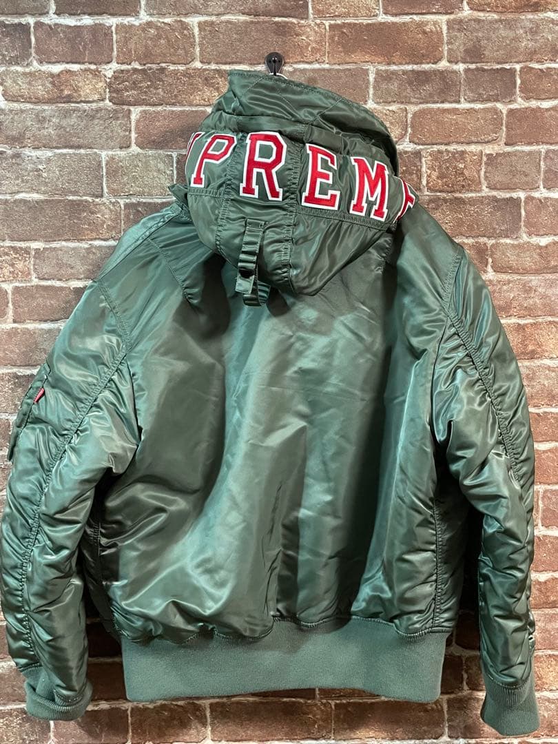 極美品）Supreme 21AW Hooded MA-1 Olive