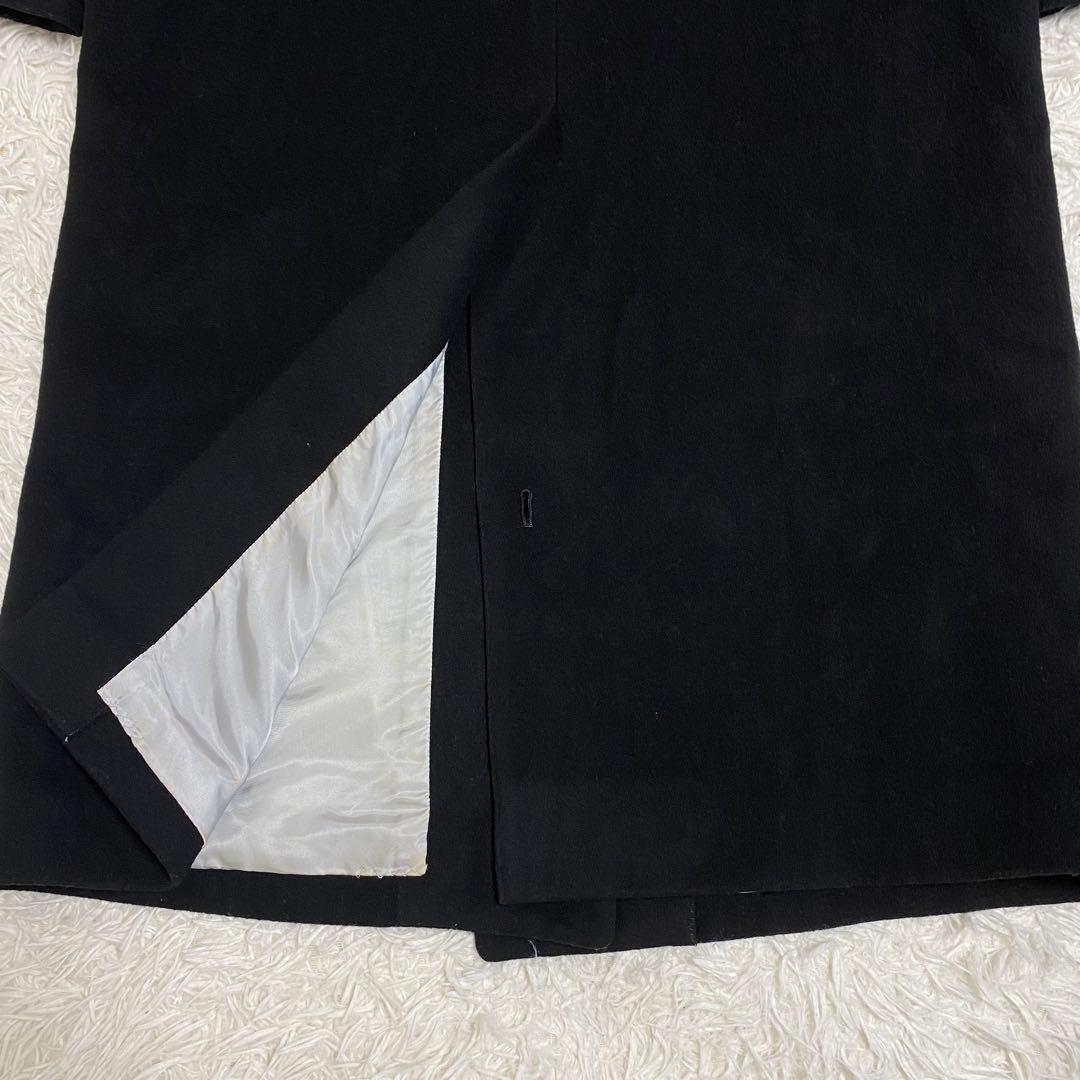 バーバリーズ ダブルチェスターコート　ロング丈　カシミヤ混　ブラック　M