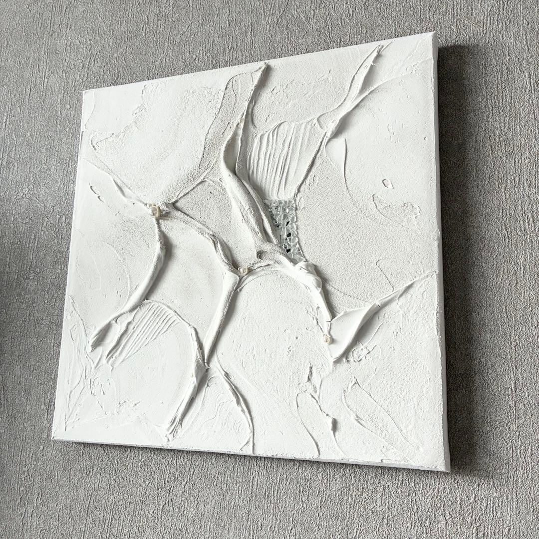 現代アート　30×30㎝　テクスチャーアート　モダン　アートパネル　インテリア