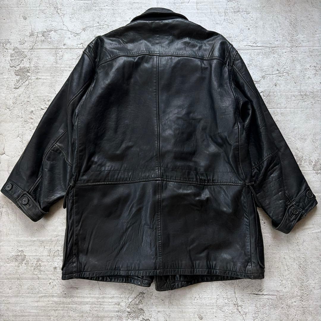 90s GAINSBOUR レザージャケット　レザーダッフルコート　サイズ38