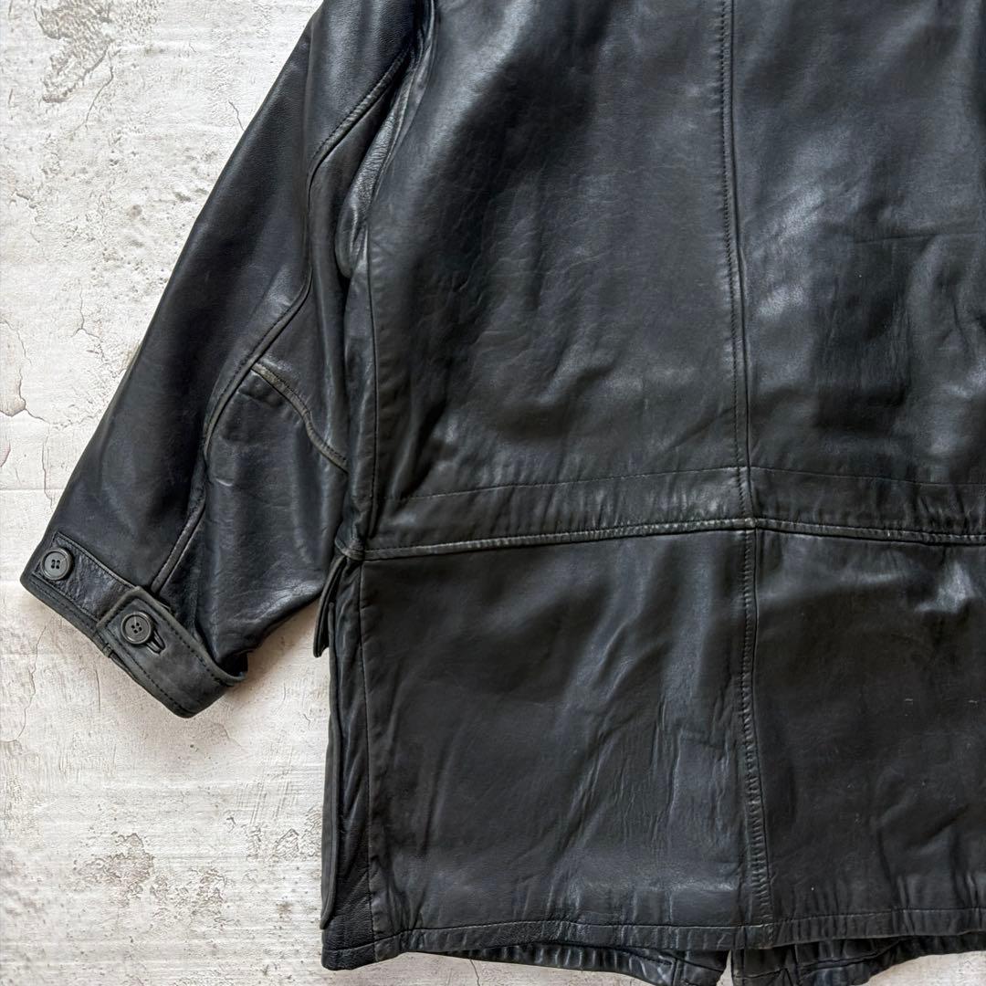 90s GAINSBOUR レザージャケット　レザーダッフルコート　サイズ38