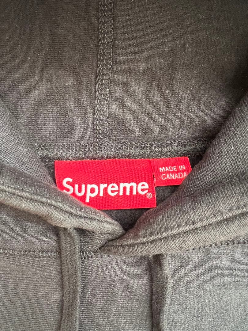 Supreme シュプリーム アラビック ロゴ フーディ プルオーバー　黒　L