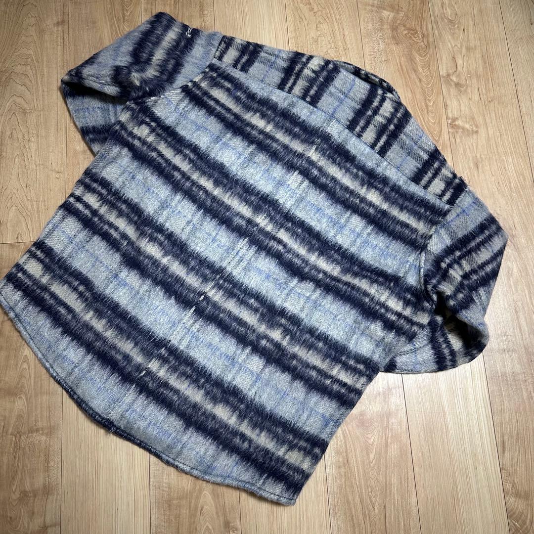 美品FAT SHAGGYOVERフランネル チェック柄 シャツ