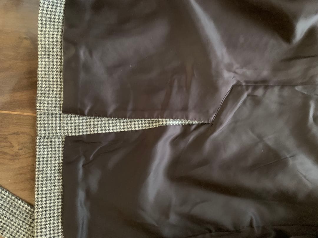 ps PAUL SMITH ポールスミス千鳥格子柄 比翼 ウール トレンチコート