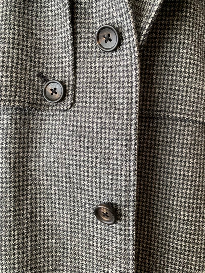 ps PAUL SMITH ポールスミス千鳥格子柄 比翼 ウール トレンチコート