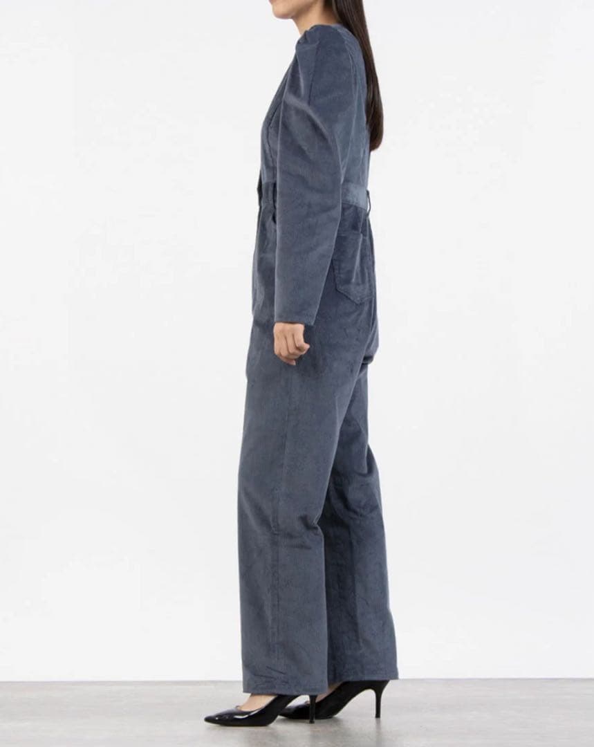 【新品タグ付】CLANEクラネCORDUROY JUMPSUIT ブルーサイズ２