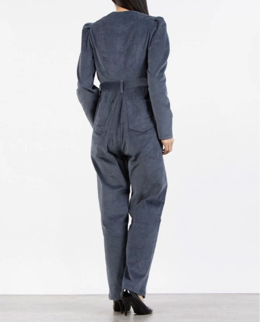 【新品タグ付】CLANEクラネCORDUROY JUMPSUIT ブルーサイズ２