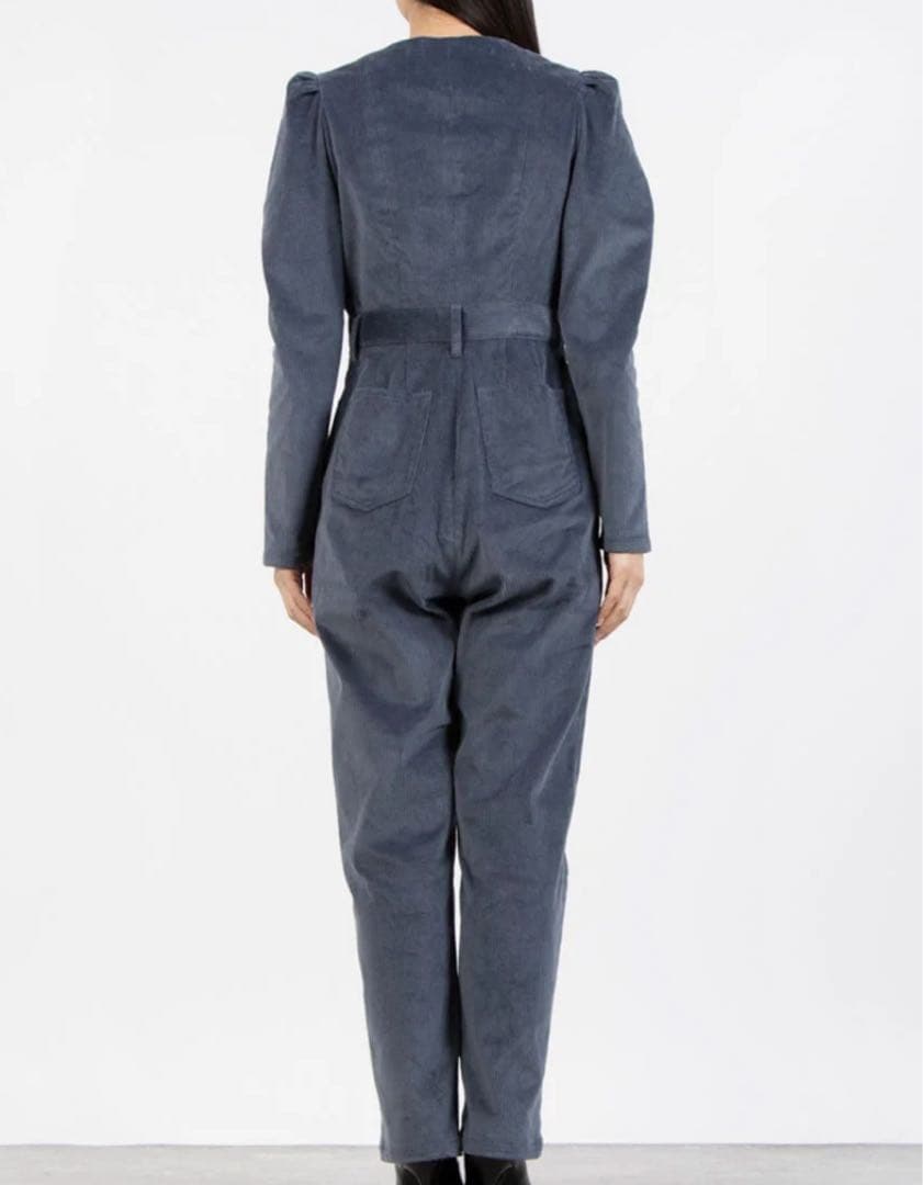 【新品タグ付】CLANEクラネCORDUROY JUMPSUIT ブルーサイズ２