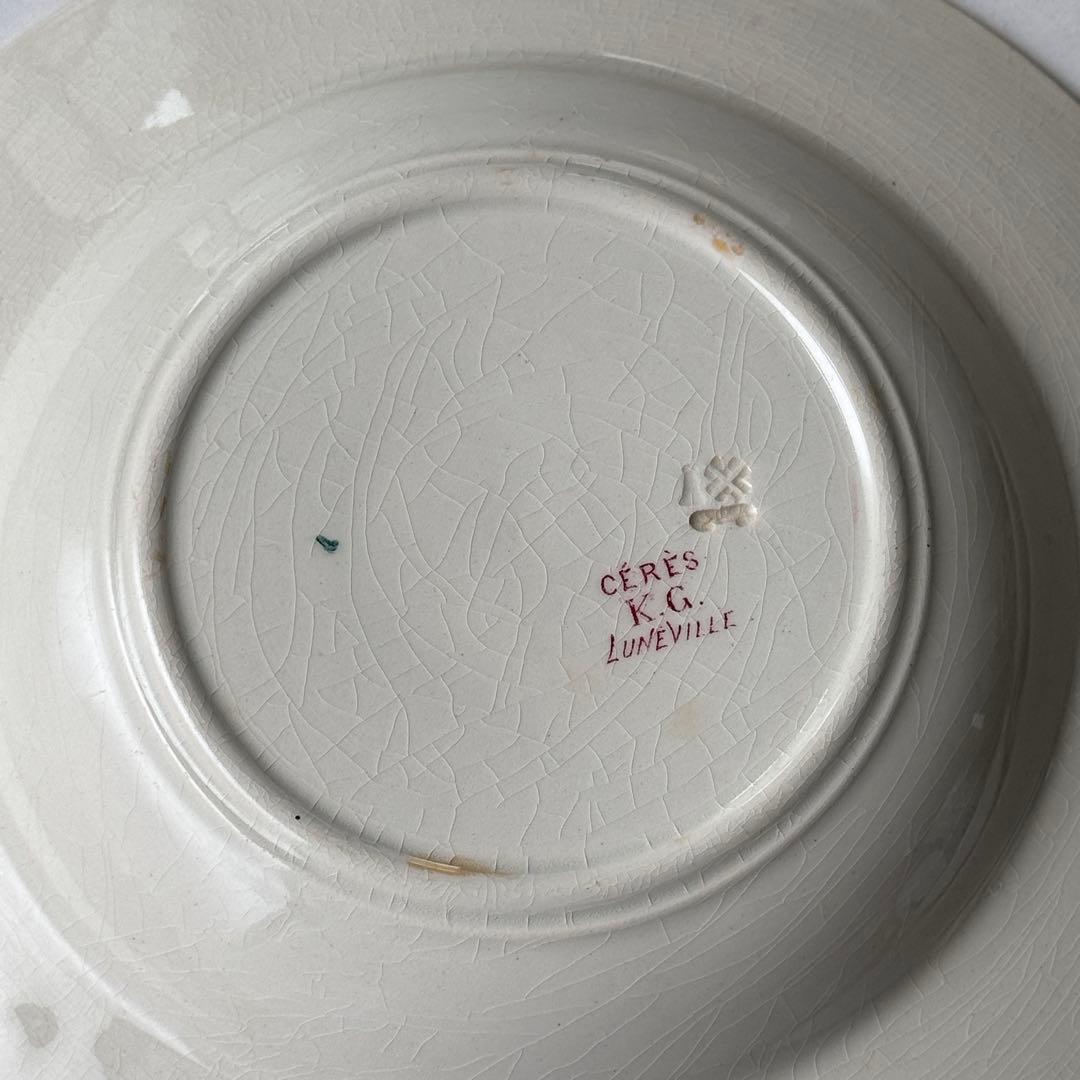フランスアンティーク　リュネビル　リュネビル　CERES 女神　深皿