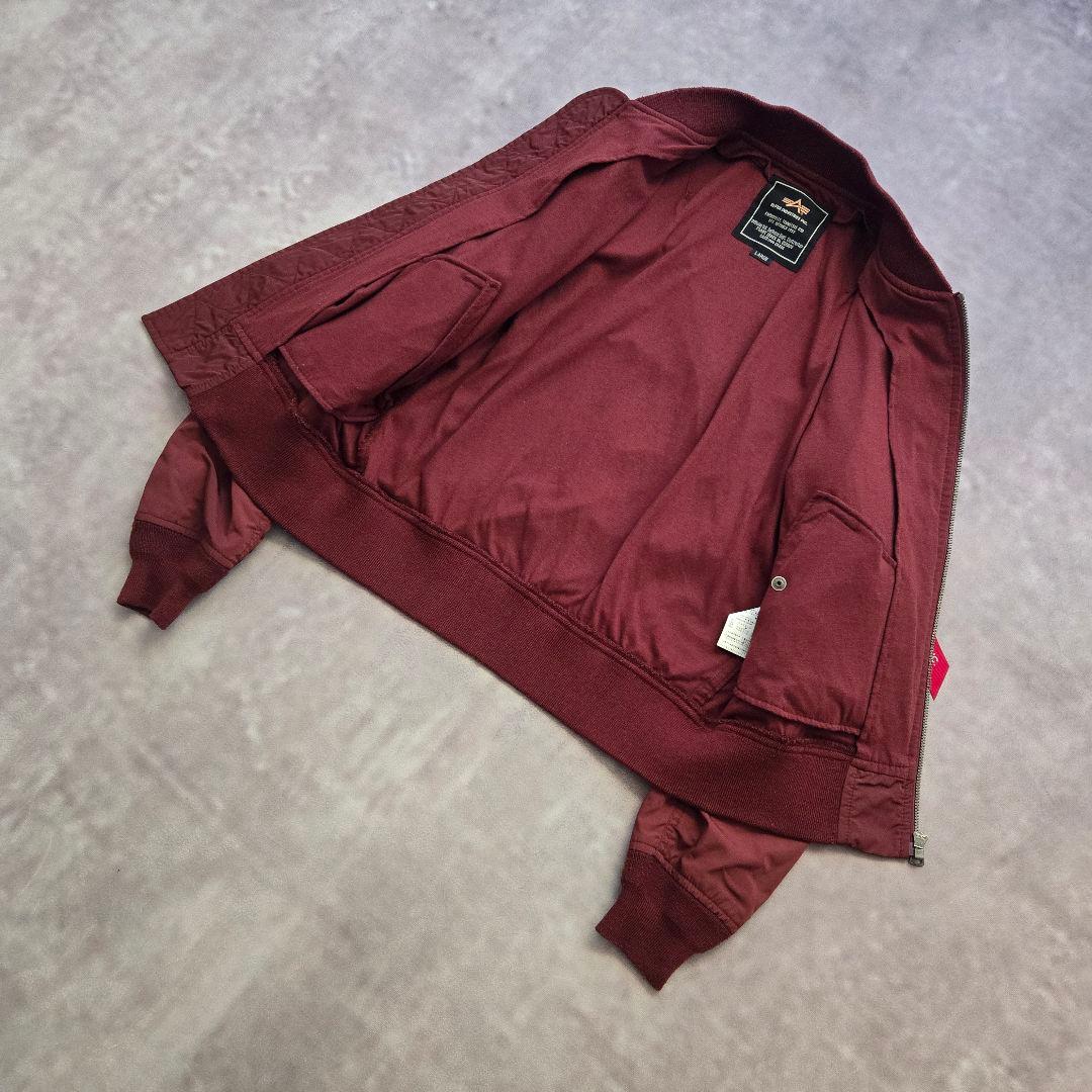 希少 ALPHA INDUSTRIES MA-1 ジャケット 赤 レッド 細身