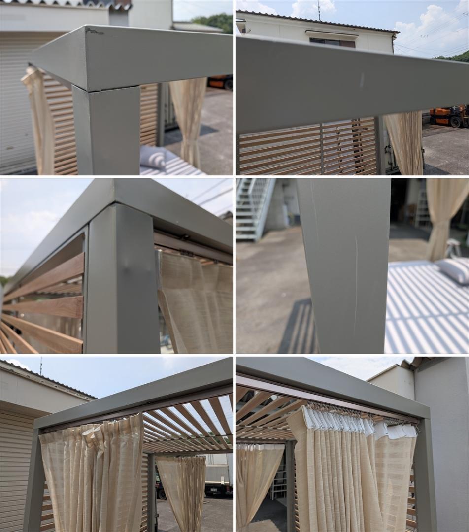 リゾートベッド　ベッド　デイベッド　グランピング　プールサイド　カーテン付き　A