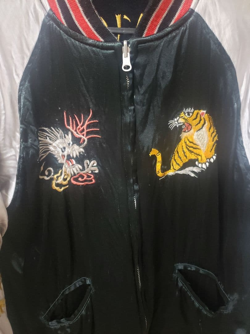 希少 ヒューストン リバーシブル スカジャン 別珍 ベロア　HOUSTON