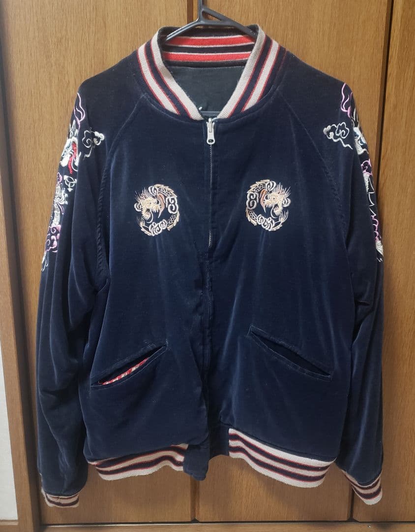 希少 ヒューストン リバーシブル スカジャン 別珍 ベロア　HOUSTON