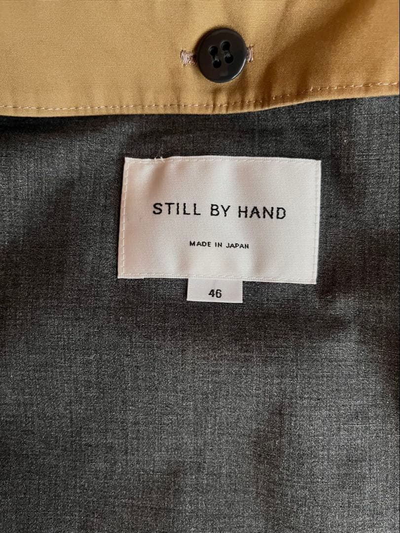 STILL BY HAND シンサレートステンカラーコート 46 カーキ