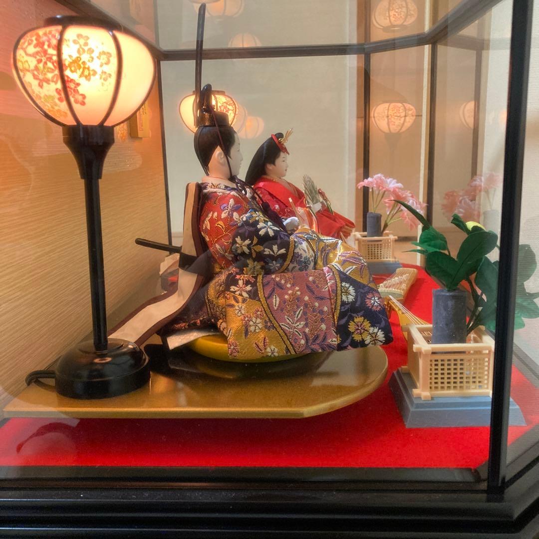 久月　三五雛人形　親王飾りケース入り