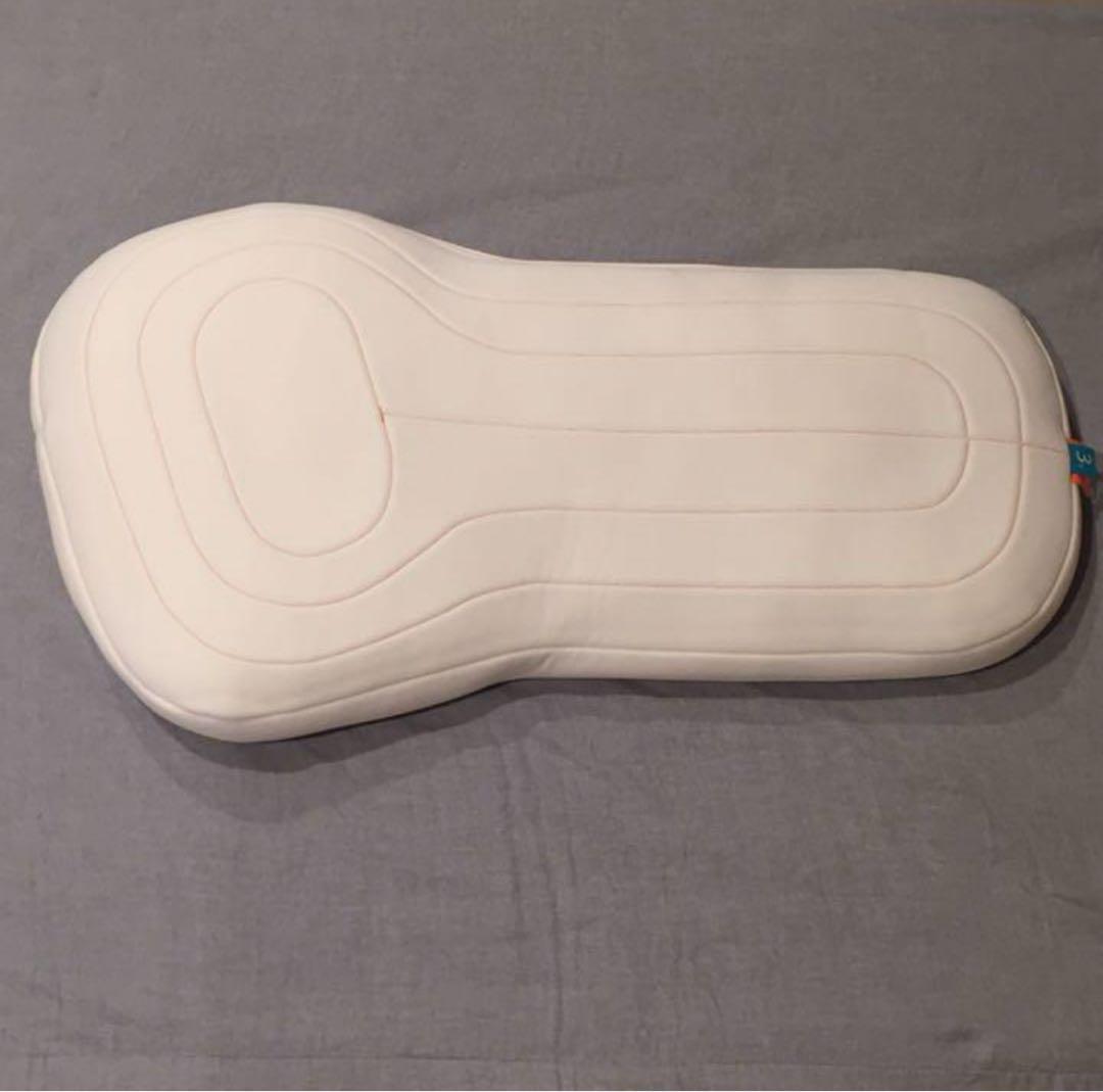 【美品】ロフテー快眠枕 横向き寝枕エスカルゴ ３号2号＆カバー（アイボリー）