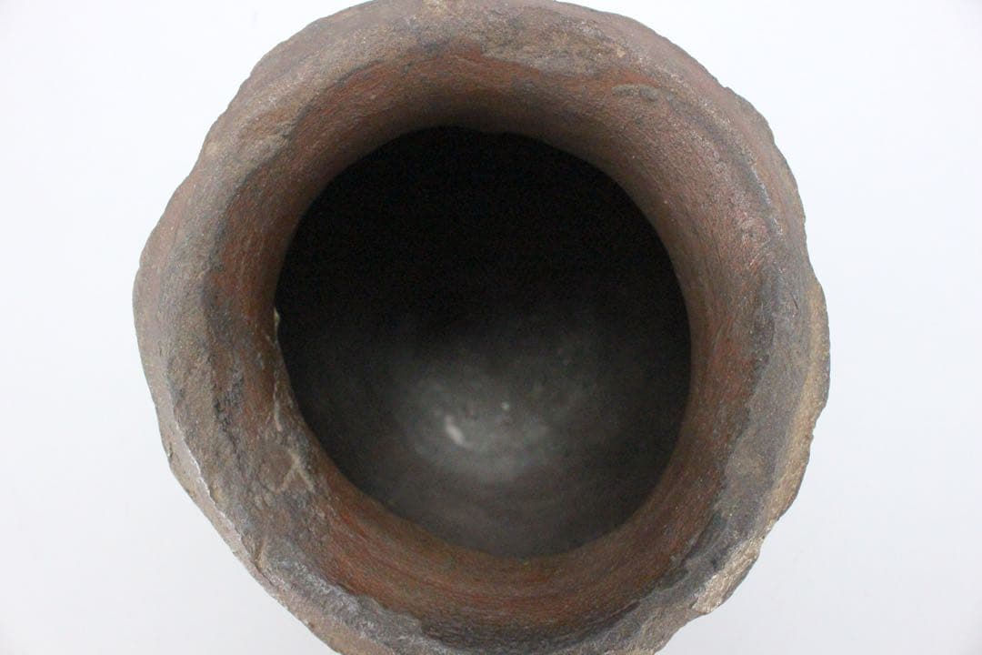 No5593 時代　壷　高さ24.5cm 常滑　備前　花器　陶磁器　送料無料
