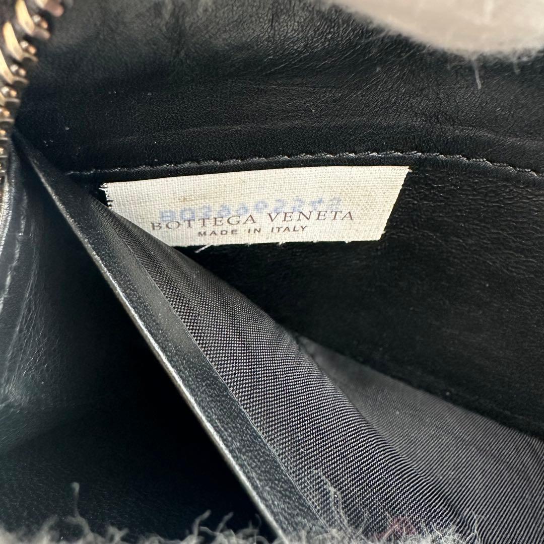 ✨美品✨ボッテガヴェネタ　長財布　ラウンドジップ　イントレチャート　黒
