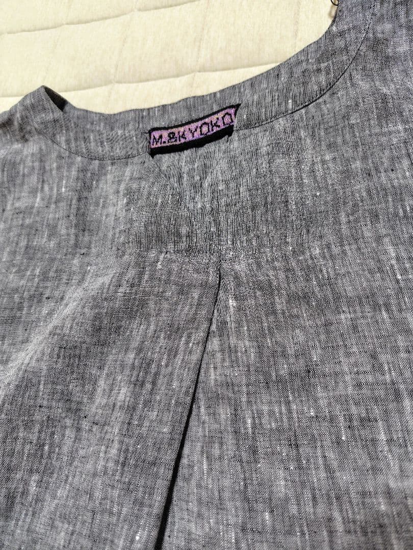 ≪M.&kyoko ≫ リネン 半袖ブラウス　　ポケット付　期間限定お値下げ