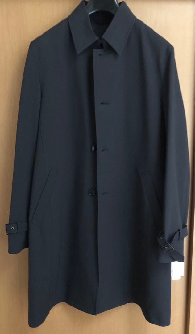 ★AOKI★未使用★ストレッチステンカラーコート黒無地 ★MAJI★3L★成人式