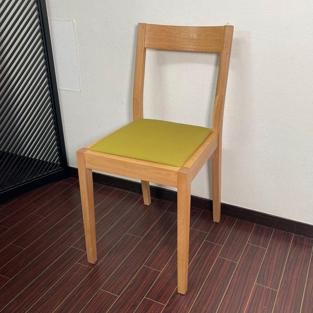 生地張替え済み♪ 無印 オーク材チェア ダイニングチェア MUJI 廃盤 北欧