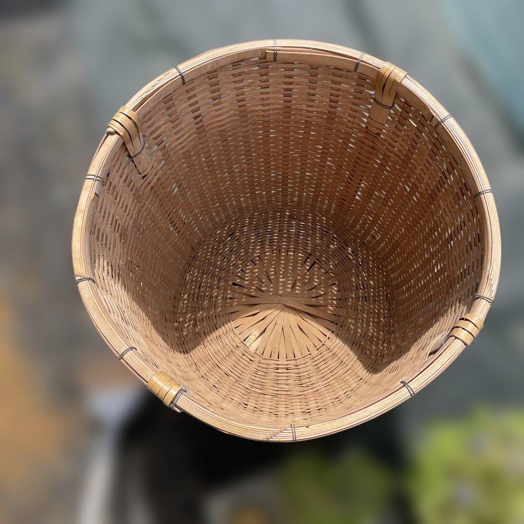 大きい竹籠　高さ56cm 直径58.5cm