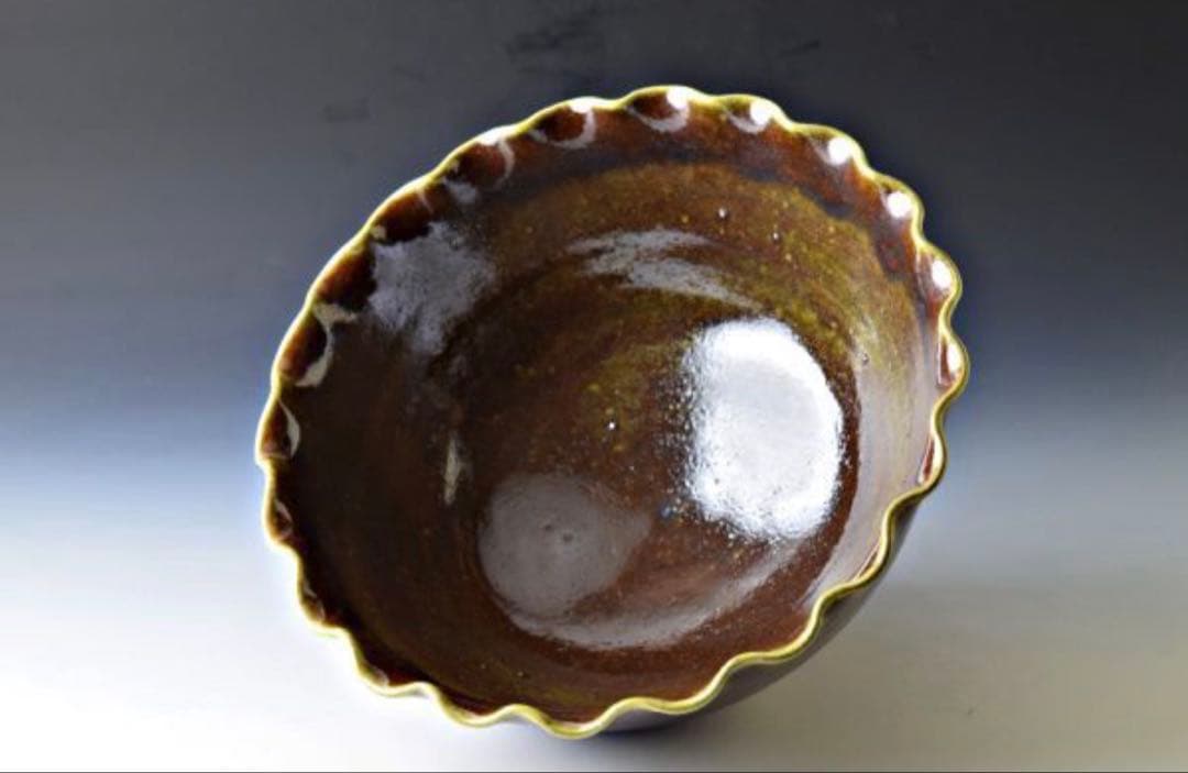 織部 輪花 鉢 魯山人