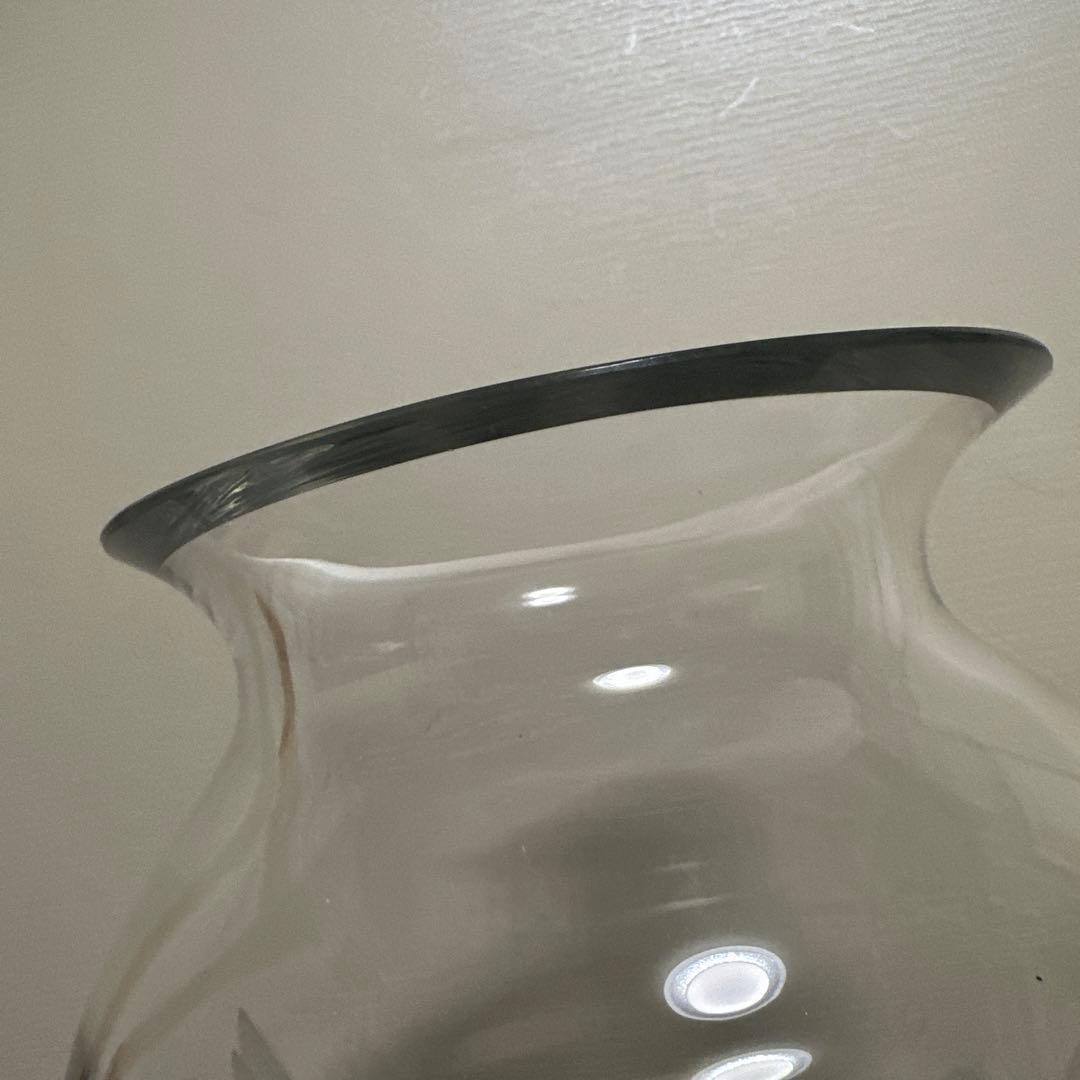 水晶，クリスタルガラス ，花瓶 ，花器，鳥の彫刻