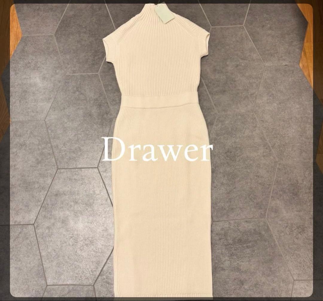 drawer ドゥロワー　ニットワンピース　カシミア混