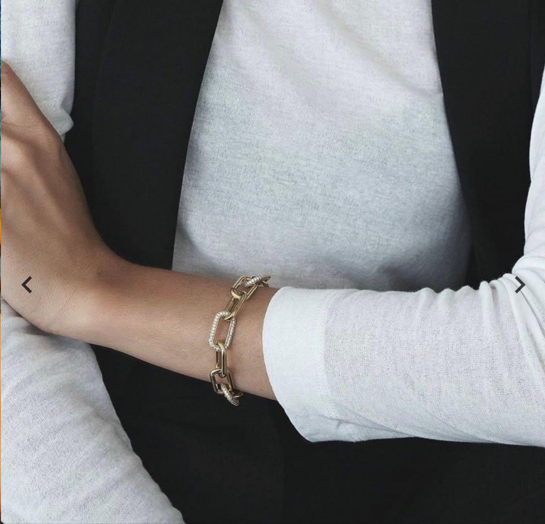 ステラハリウッド　メタルシャイニーチェーンブレスレット(ゴールド)