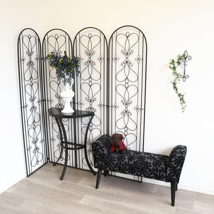 アイアンパーテーション ハート フラワー