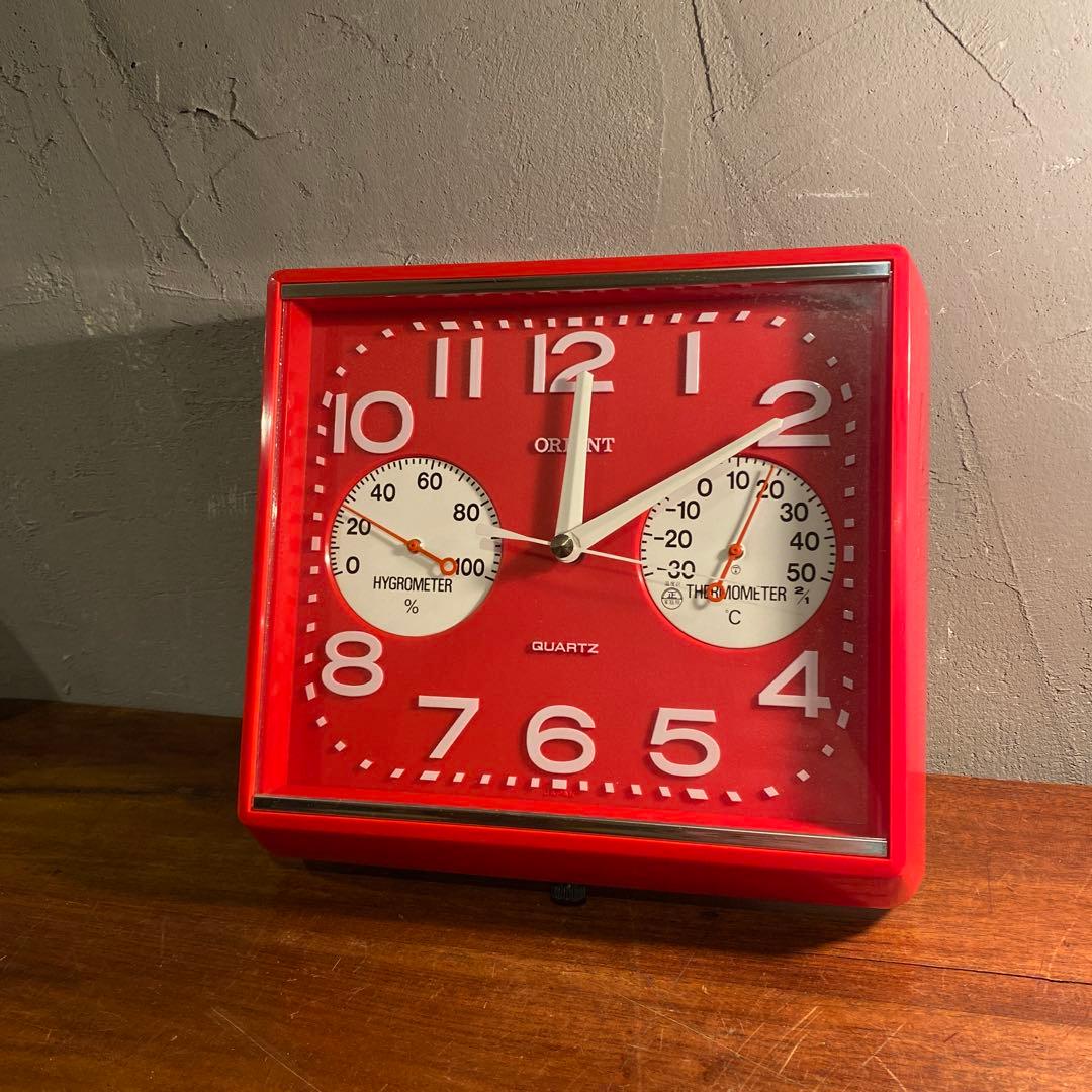 昭和レトロ デッドストック ORIENクオーツ掛時計 KC105AZ