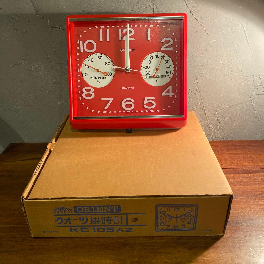 昭和レトロ デッドストック ORIENクオーツ掛時計 KC105AZ