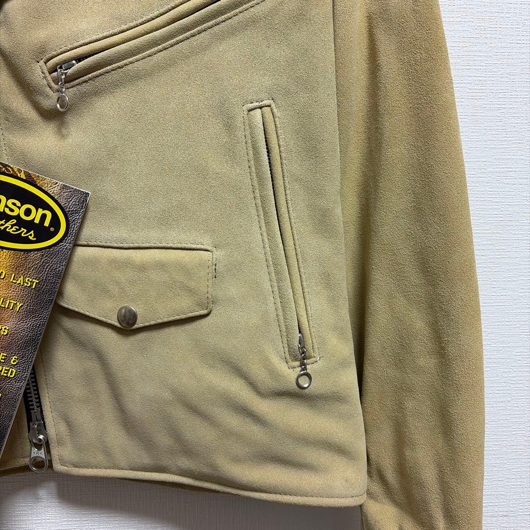 未使用バンソン vanson C2R 36ベージュスエードライダースカスタム