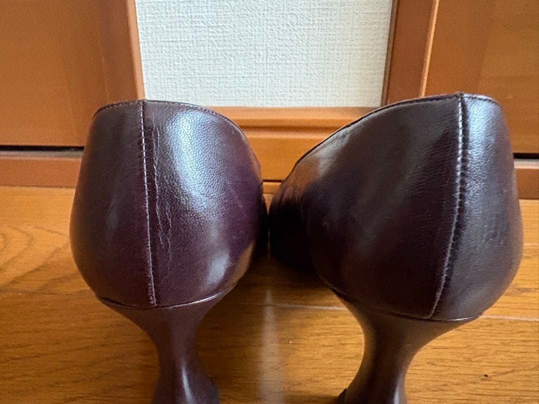 CHANEL シャネル　ダーク　ブラウン パンプス　ヒール