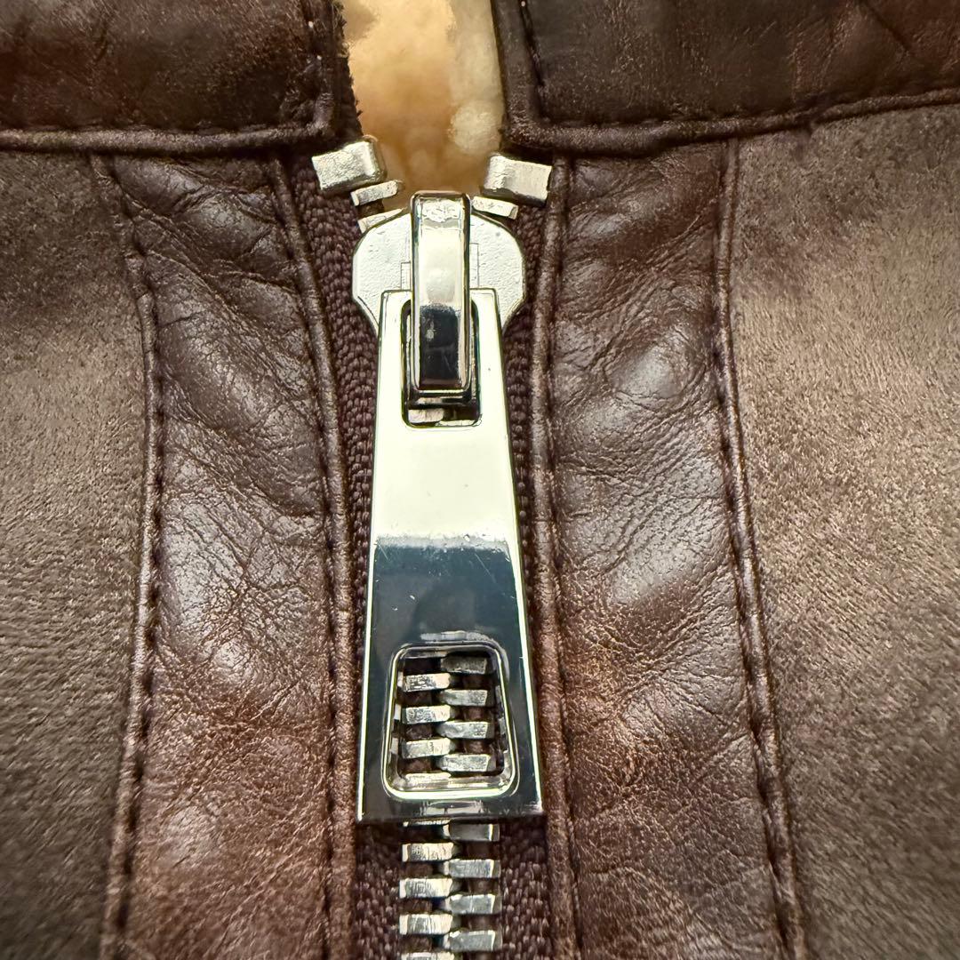 【美品】ZARA B-3 フライトジャケット ムートン L カーキ