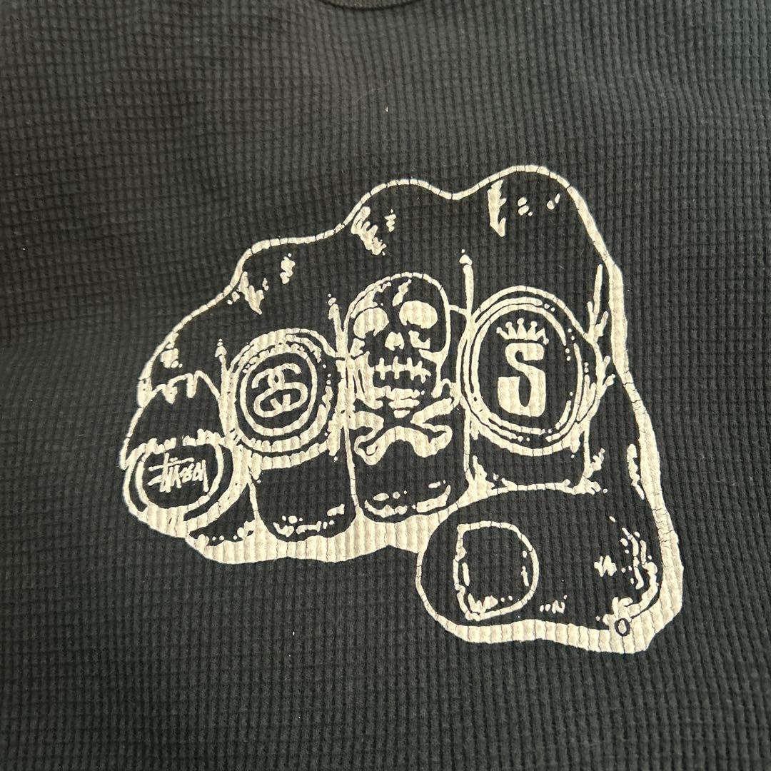 Stussy ステューシー サーマル ロンT 90s スカル
