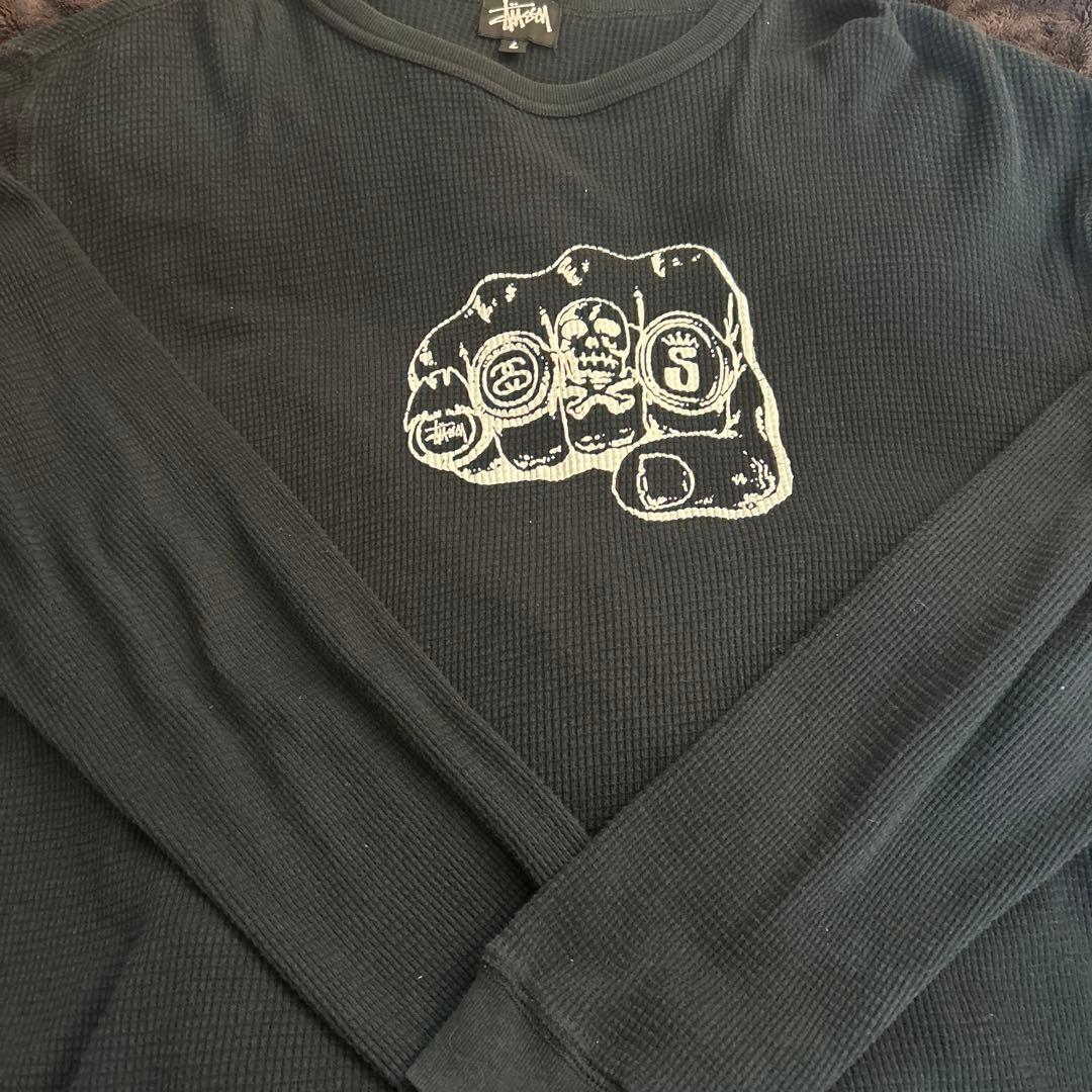 Stussy ステューシー サーマル ロンT 90s スカル