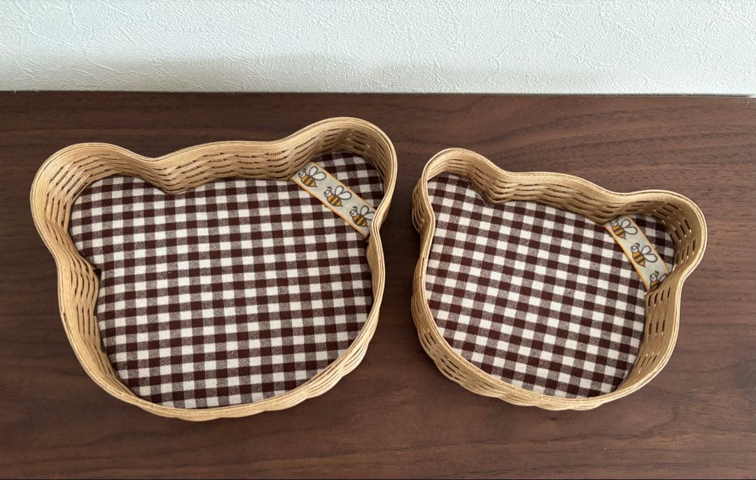 kei様ご連絡ページです。くまの形のバスケット2個セット