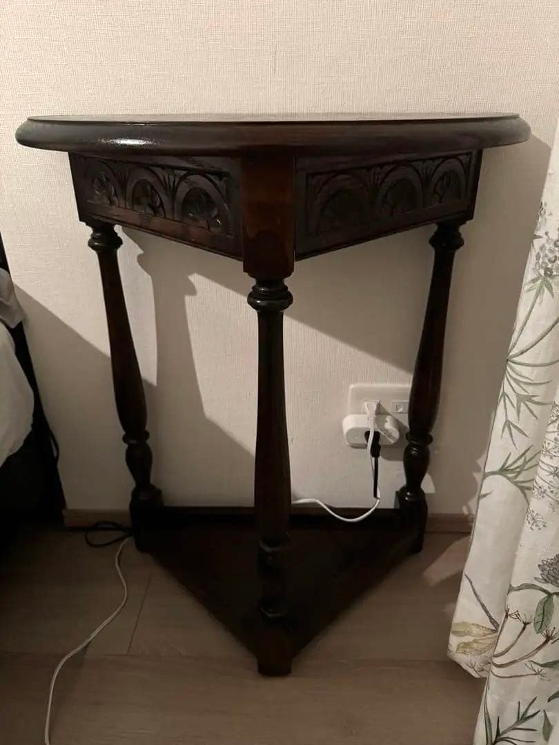 し*き様 木製コンソールテーブル ダークブラウン