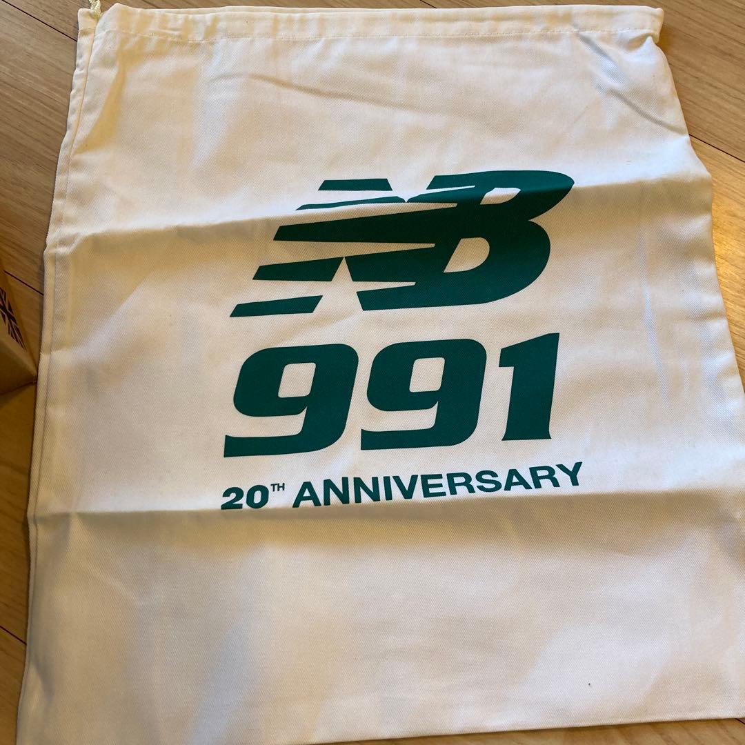 【新品未使用】New Balance 991 20周年限定　グレー スニーカー
