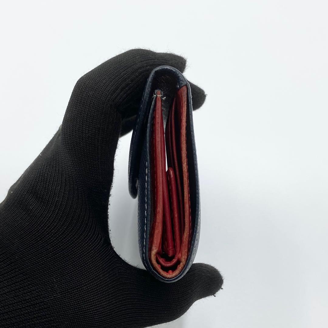 Whitehouse Cox ロンドンカーフ 三つ折り財布 S7660 ネイビー