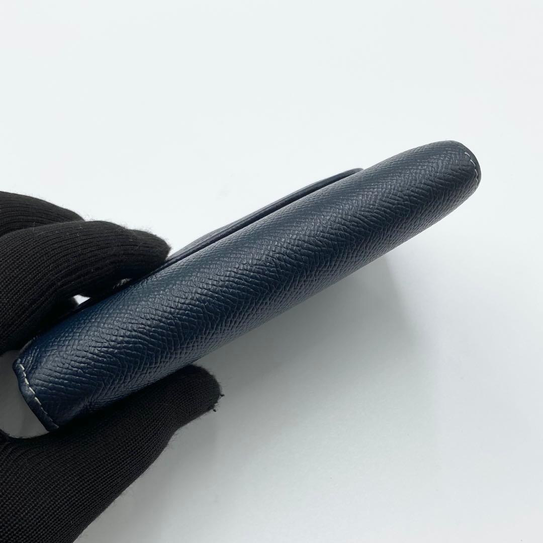 Whitehouse Cox ロンドンカーフ 三つ折り財布 S7660 ネイビー