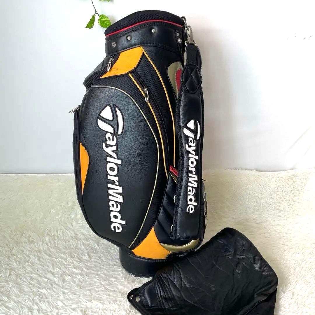 【格安出品】テーラーメイド キャディバッグ ゴルフバッグ レザー スタンド 良品